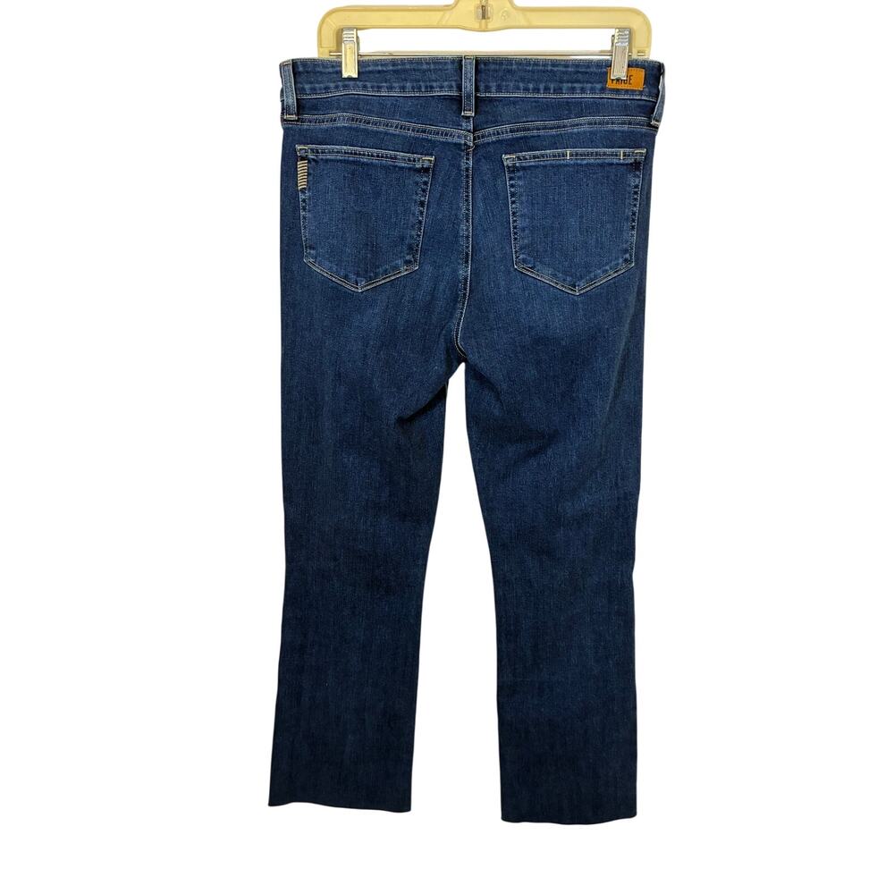 NWT PAIGE Manhattan Bootcut Jeans Womens 31 Dark Wash Mid Rise Stretch Denim - Picture 7 of 7